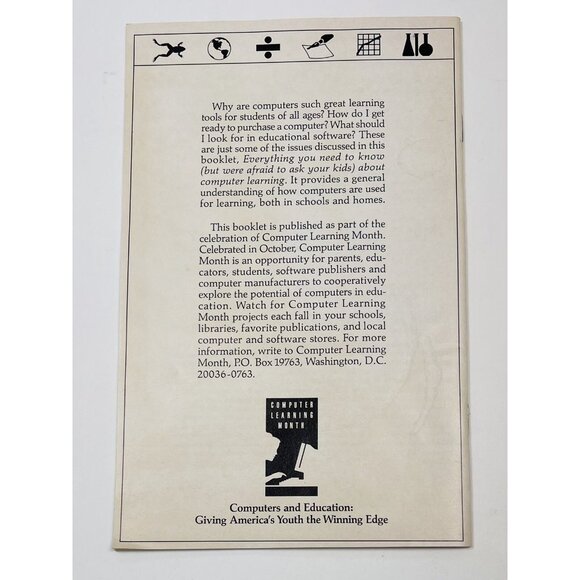 1987 Booklet EVERYTHING YOU NEED TO KNOW ABOUT COMPUTER LEARNING Paula Polley - Picture 4 of 4